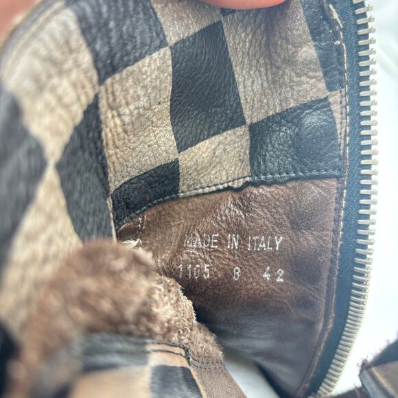 Triumph Paul Smith Brown Leather Buckle Motorcycle Boots Men's 42 Biker - Picture 12 of 15